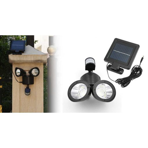 Lampa solara dubla cu senzor de miscare