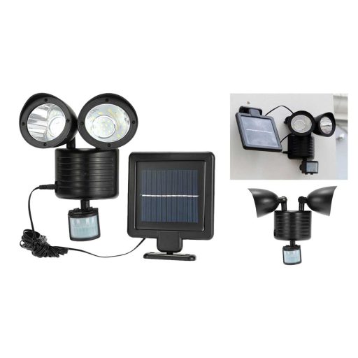 Lampa solara dubla cu senzor de miscare