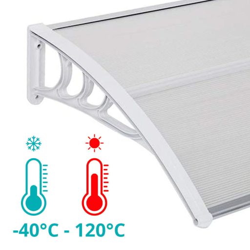 Marchiza copertina din policarbonat 240x90 cm-alb