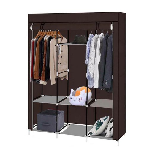 Sifonier mobil, dimensiuni 130x45x170 cm-maro