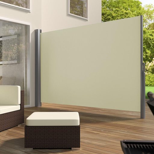 Paravan solar retractabil-bej-simplu