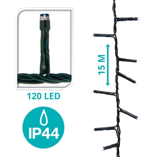 Ghirlanda luminoasa cu LED-120 LED-uri-alb cald