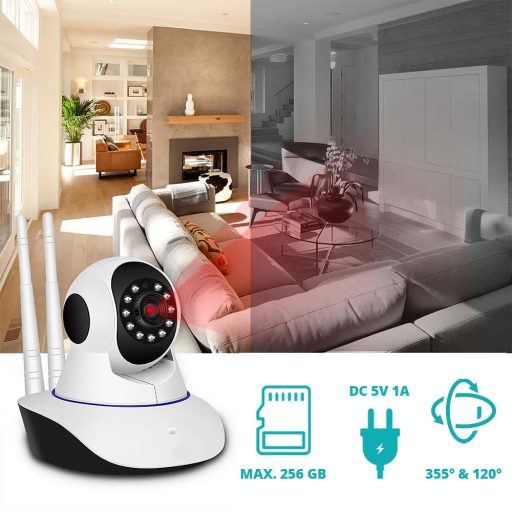 Camera de supraveghere Wireless reglabila P2P cu 2 antene
