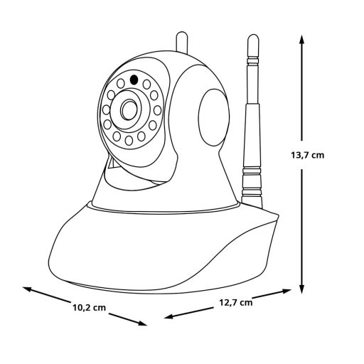 Camera de supraveghere Wireless reglabila P2P cu 2 antene