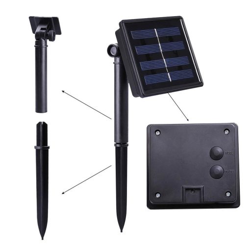 Ghirlanda luminoasa solara pentru gradina cu 100 LED, alb-rece, 10m
