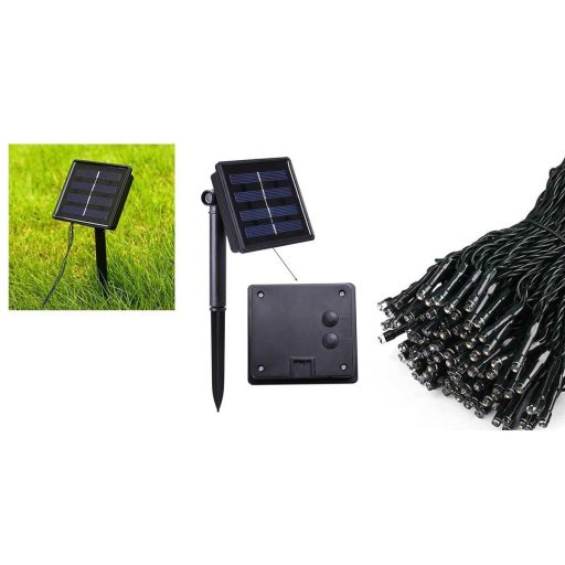 Ghirlanda luminoasa solara pentru gradina cu 100 LED, multicolor, 10m