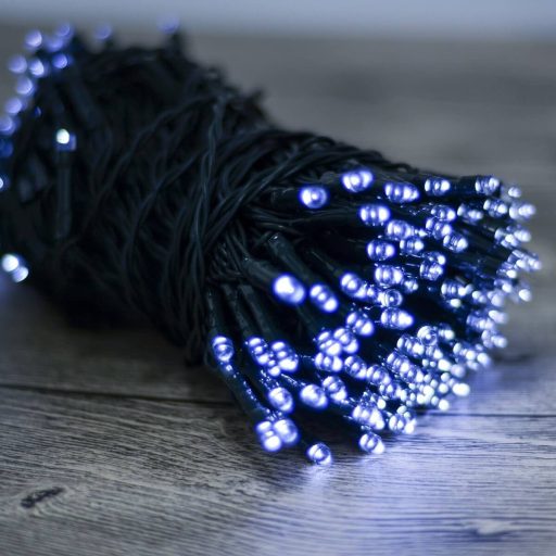 Ghirlanda luminoasa solara pentru gradina cu 100 LED, alb-rece, 20m