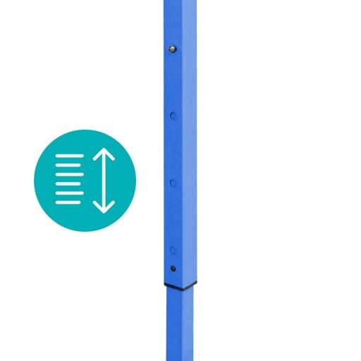 Pavilion pliant 2,9x2,9m-albastru, cu pereti laterali