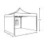 Pavilion pliant 2,9x2,9m-rosu, cu pereti laterali