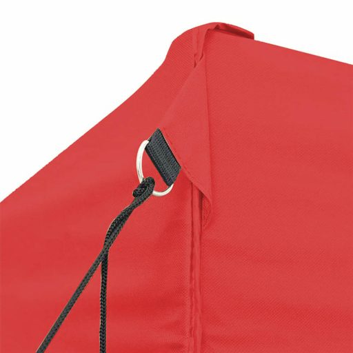 Pavilion pliant 2,9x2,9m-rosu, cu pereti laterali