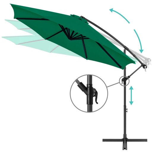 Umbrela de soare suspendata 2,7 m-verde