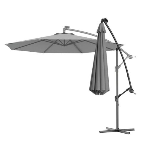 Umbrela de soare suspendata, 2,8 m, gri