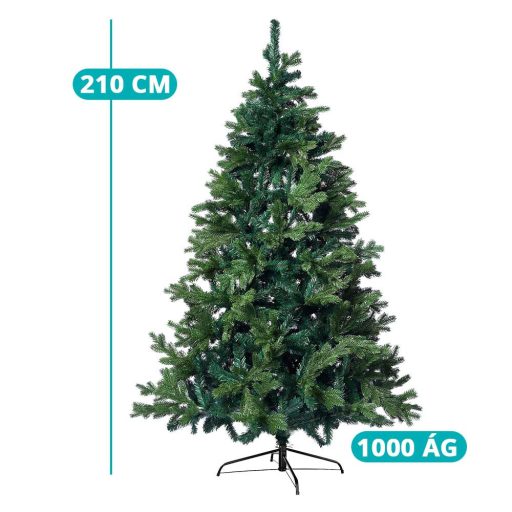 Brad artificial 3D, cu suport metalic-210 cm