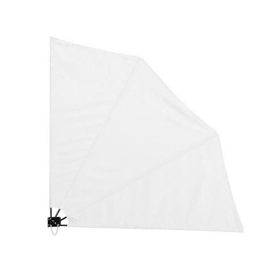 Umbrire pentru balcon tip evantai, 140 cm-alb