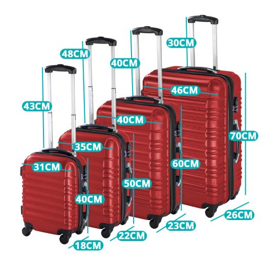 Set de 4 trolere cabina-rosu