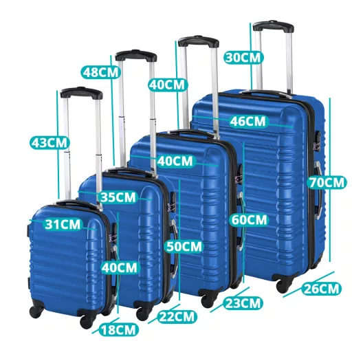 Set de 4 trolere cabina-albastru