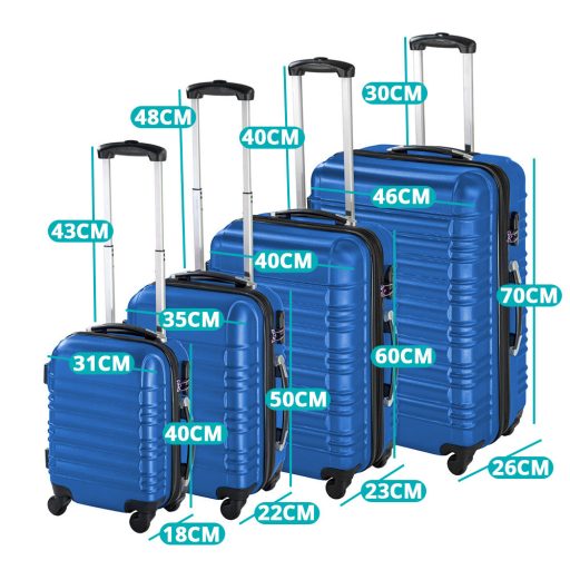Set de 4 trolere cabina-albastru