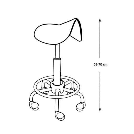 Scaun de cosmetica tip sa cu roti-alb
