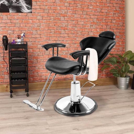 Scaun coafor cu inaltime reglabila-negru