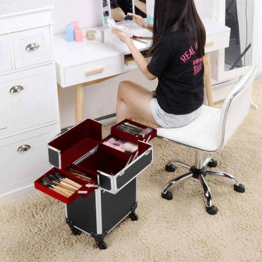 Geanta cosmetice tip troler