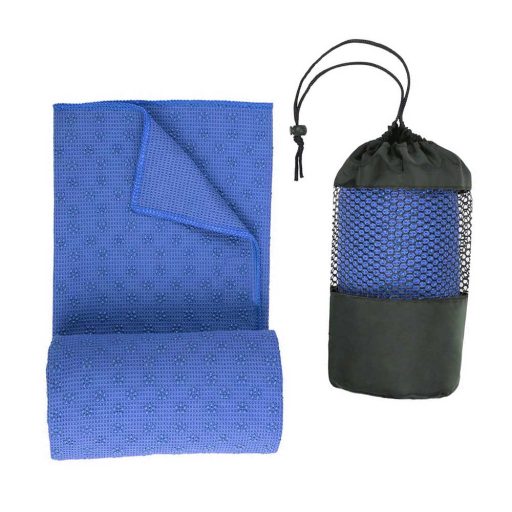 Prosop yoga anti-alunecare cu geanta cadou-albastru