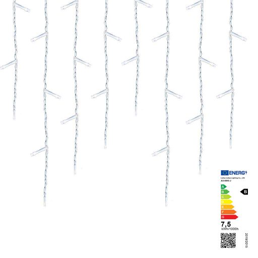 Ghirlanda luminoasa cu turturi cu LED, alb rece-cu 690 LED-uri