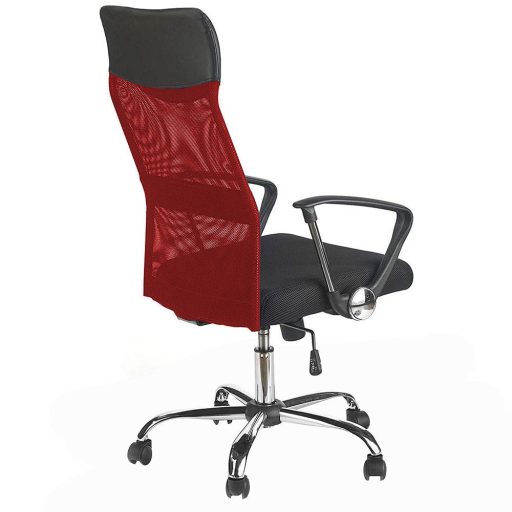 Scaun de birou ergonomic cu spatar inalt- rosu