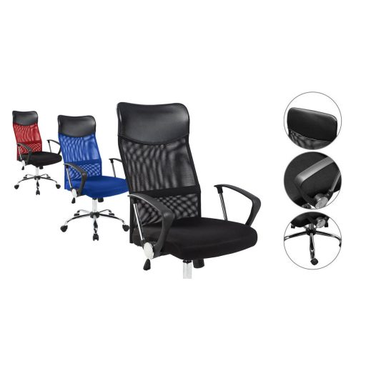 Scaun de birou ergonomic cu spatar inalt, in 3 culori