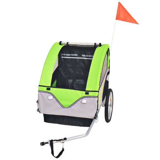 Remorca de bicicleta pentru transport copii, capacitate 30 kg