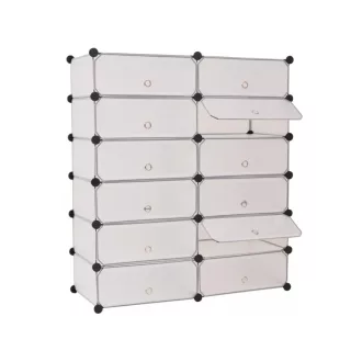 Dulap tip pantofar modular din plastic-alb
