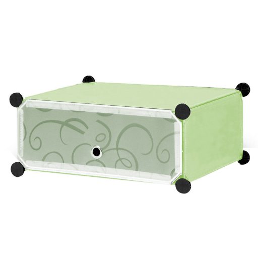 Dulap tip pantofar modular din plastic, verde