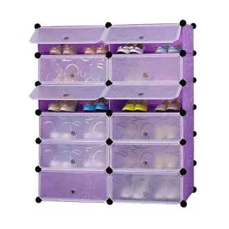 Dulap tip pantofar modular din plastic, mov
