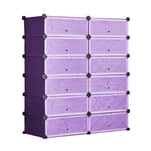 Dulap tip pantofar modular din plastic, mov