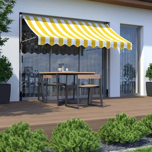Copertina retractabila-cu dungi galbene-250x120 cm