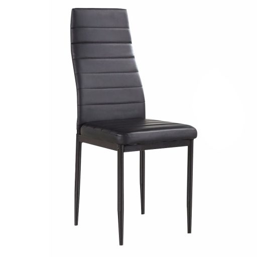 Set de 4 buc scaune de bucatarie, negru