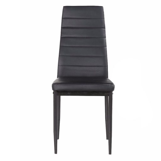 Set de 4 buc scaune de bucatarie, negru