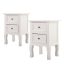 Set de 2 noptiere, alb
