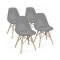 4 buc scaune de bucatarie-gri
