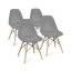 4 buc scaune de bucatarie-gri