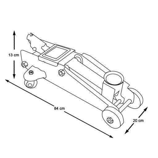 Cric hidraulic cu capacitate de 2 tone