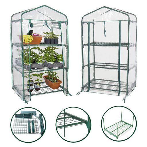 Mini sera cu structura din metal