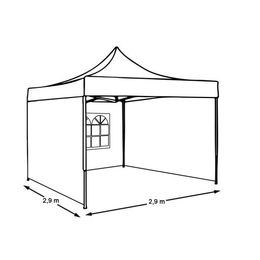 Prelata pentru pavilion de gradina, diferite dimensiuni-2,9x2,9 metri, acoperis si pereti laterali