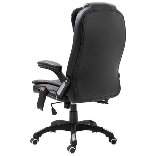Scaun de birou rotativ cu functie de masaj-negru