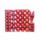 Set ornamente de brad, 112 piese-rosu