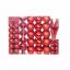 Set ornamente de brad, 112 piese-rosu