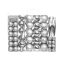 Set ornamente de brad, 112 piese-argintiu