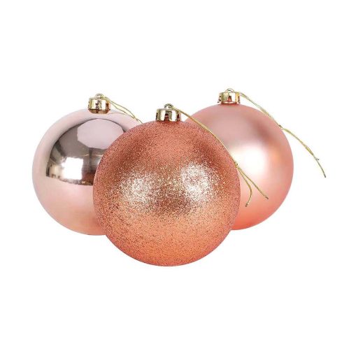 Set ornamente de brad, 112 piese-rosegold