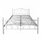 Cadru pat metalic Lotti cu grilaj cadou-90x200 cm-alb