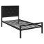 Cadru pat metalic Hanna cu grilaj cadou-180x200 cm-negru