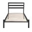 Cadru pat metalic Bella cu grilaj cadou-90x200 cm-negru